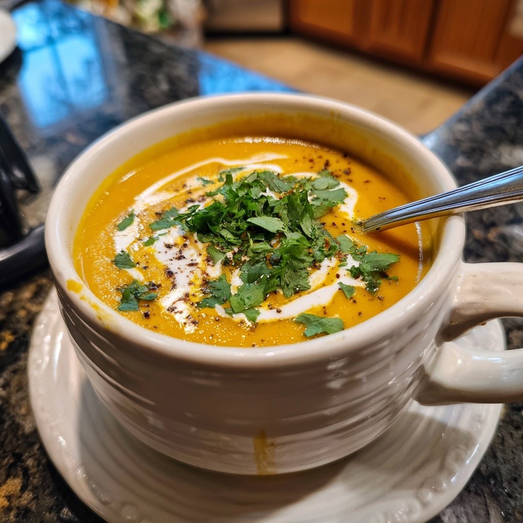 Cremige Blumenkohlsuppe mit Curry