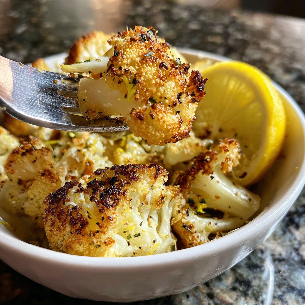 Blumenkohl mit Knoblauch und Zitrone