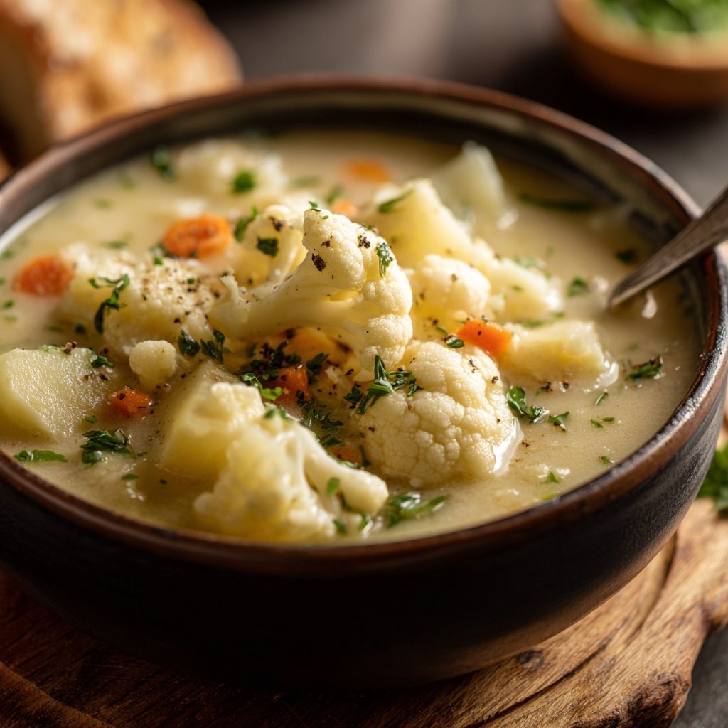 Blumenkohlsuppe mit Kartoffeln