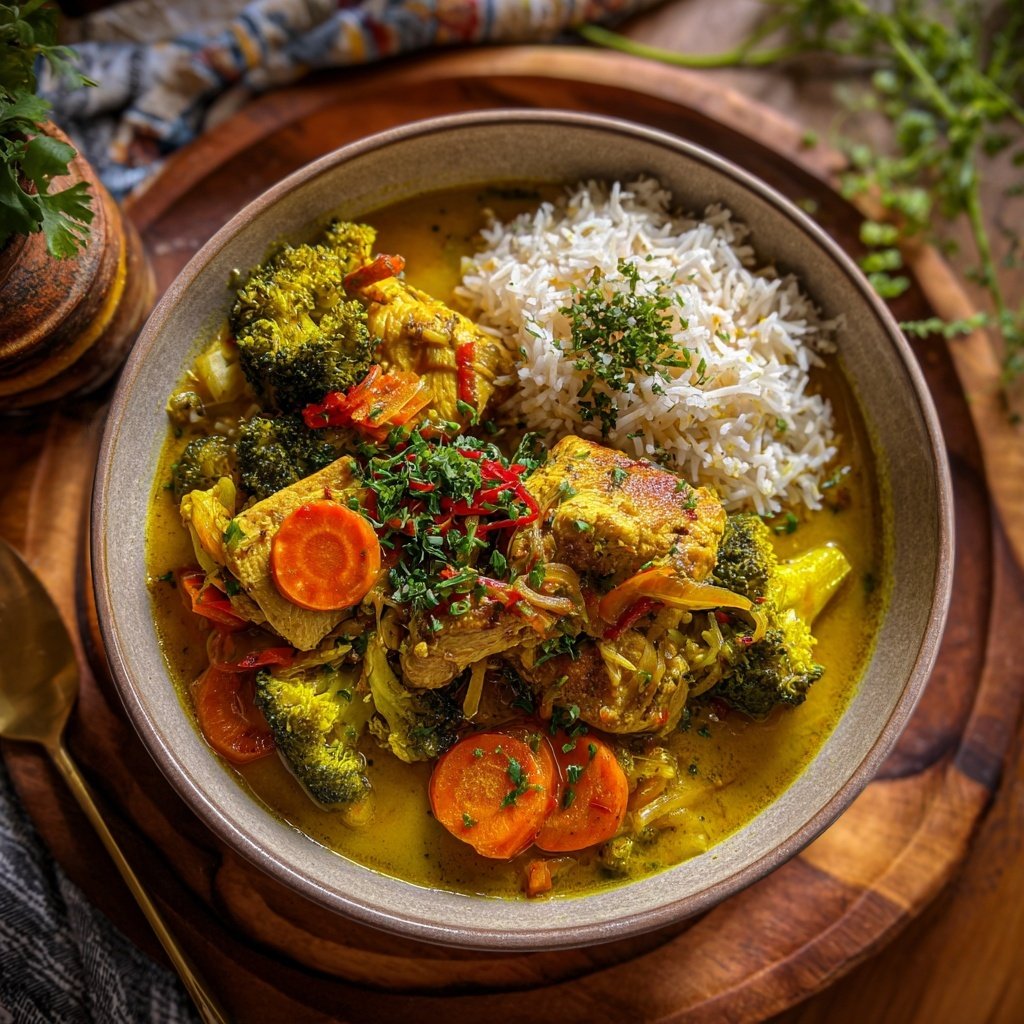 Kalorienarmes Putencurry Mit Gemüse