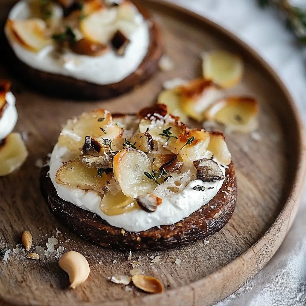 Pumpernickel Häppchen mit Frischkäse