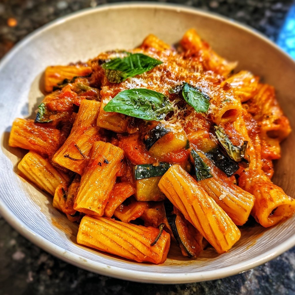 Internationale Küche Italienische Pasta alla Norma