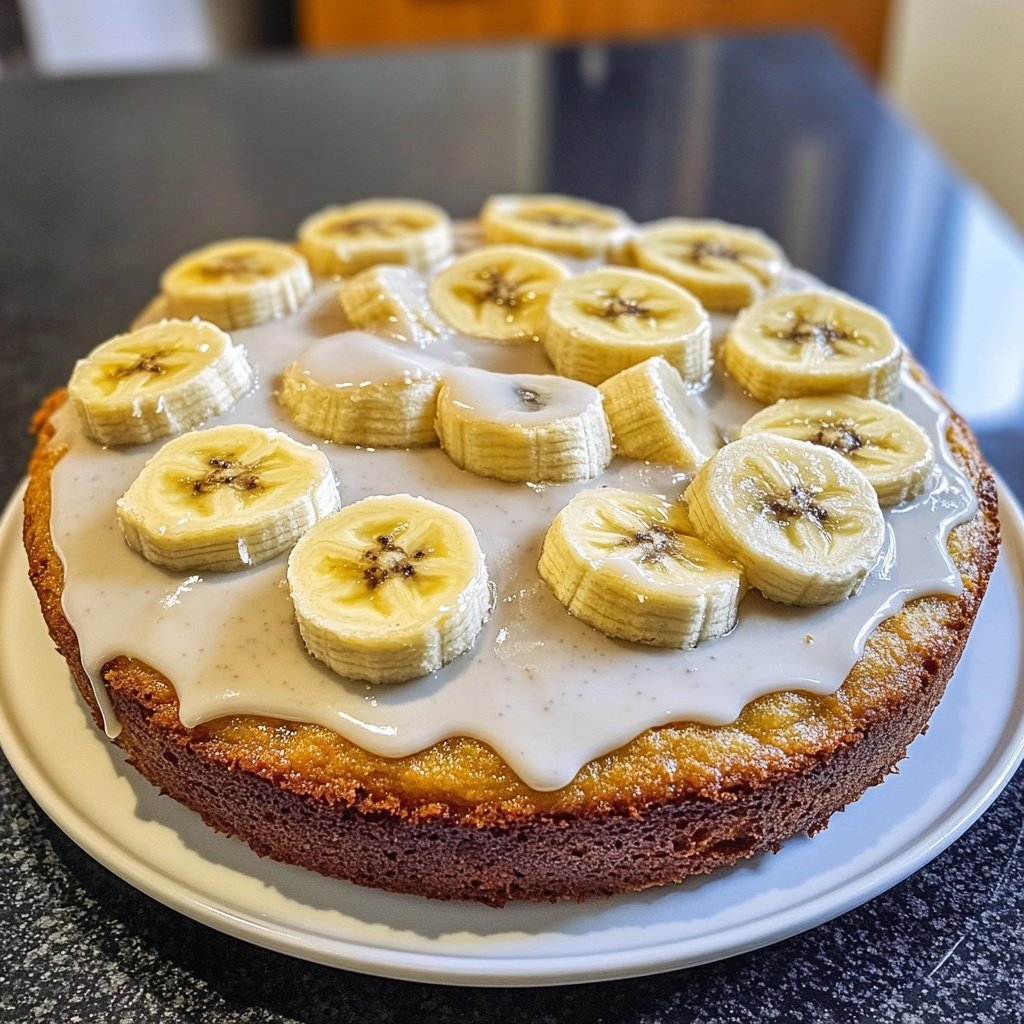 Bananenkuchen mit Joghurt Glasur