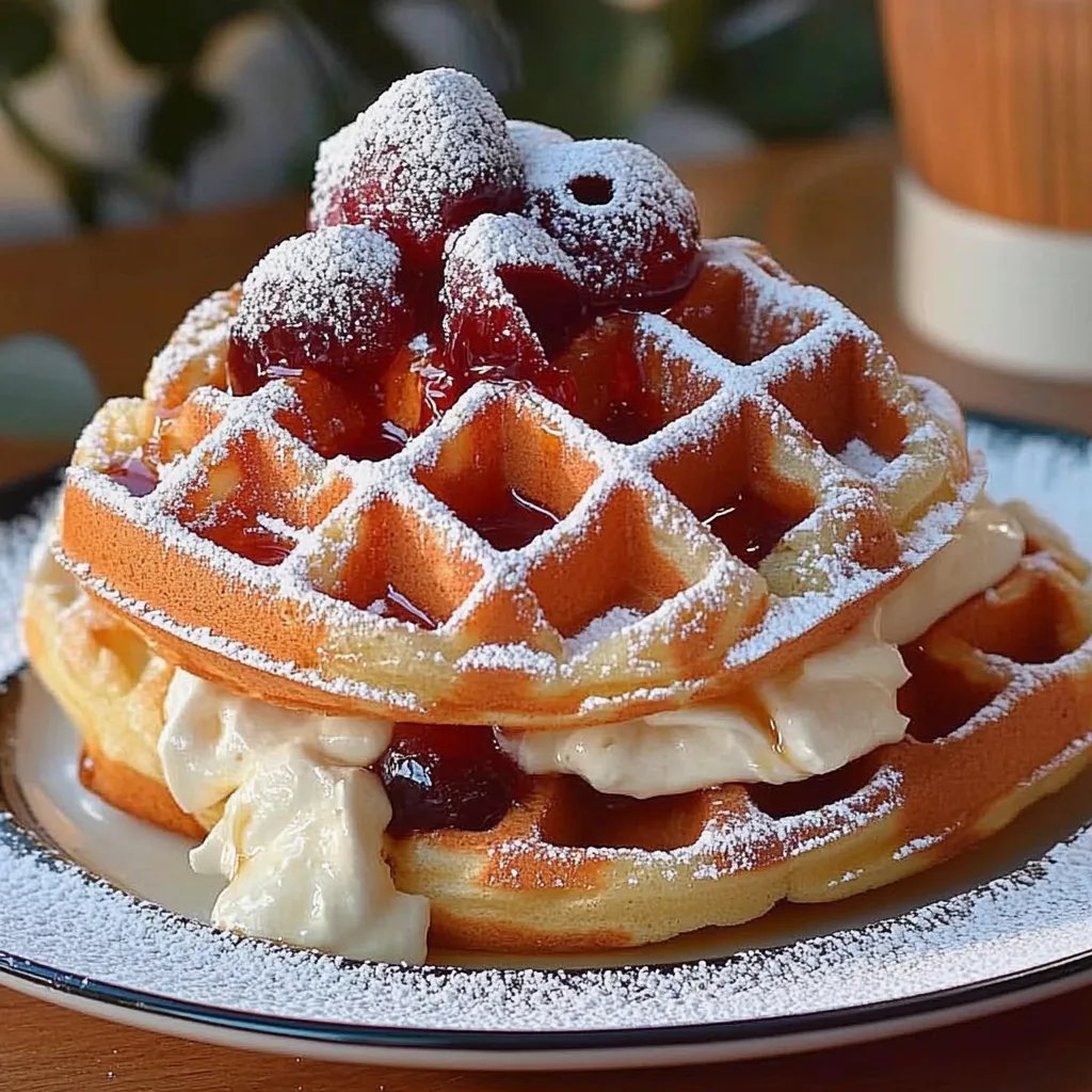 Belgische Vanille Joghurt Waffeln