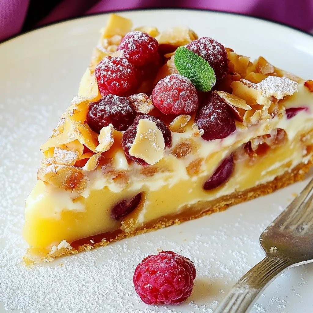 Zwetschgenkuchen mit Pudding und Mandelkruste