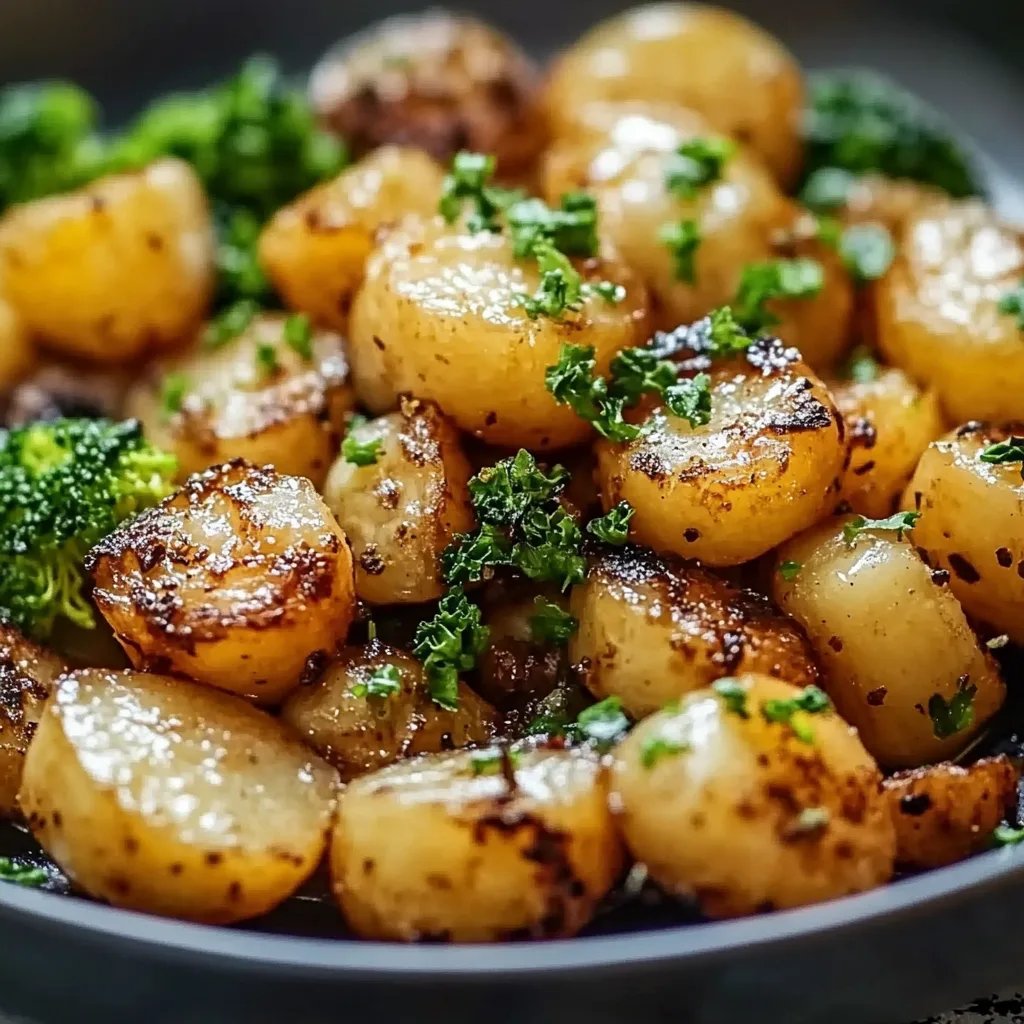 Brokkoli Kartoffel Pfanne mit Pilzen