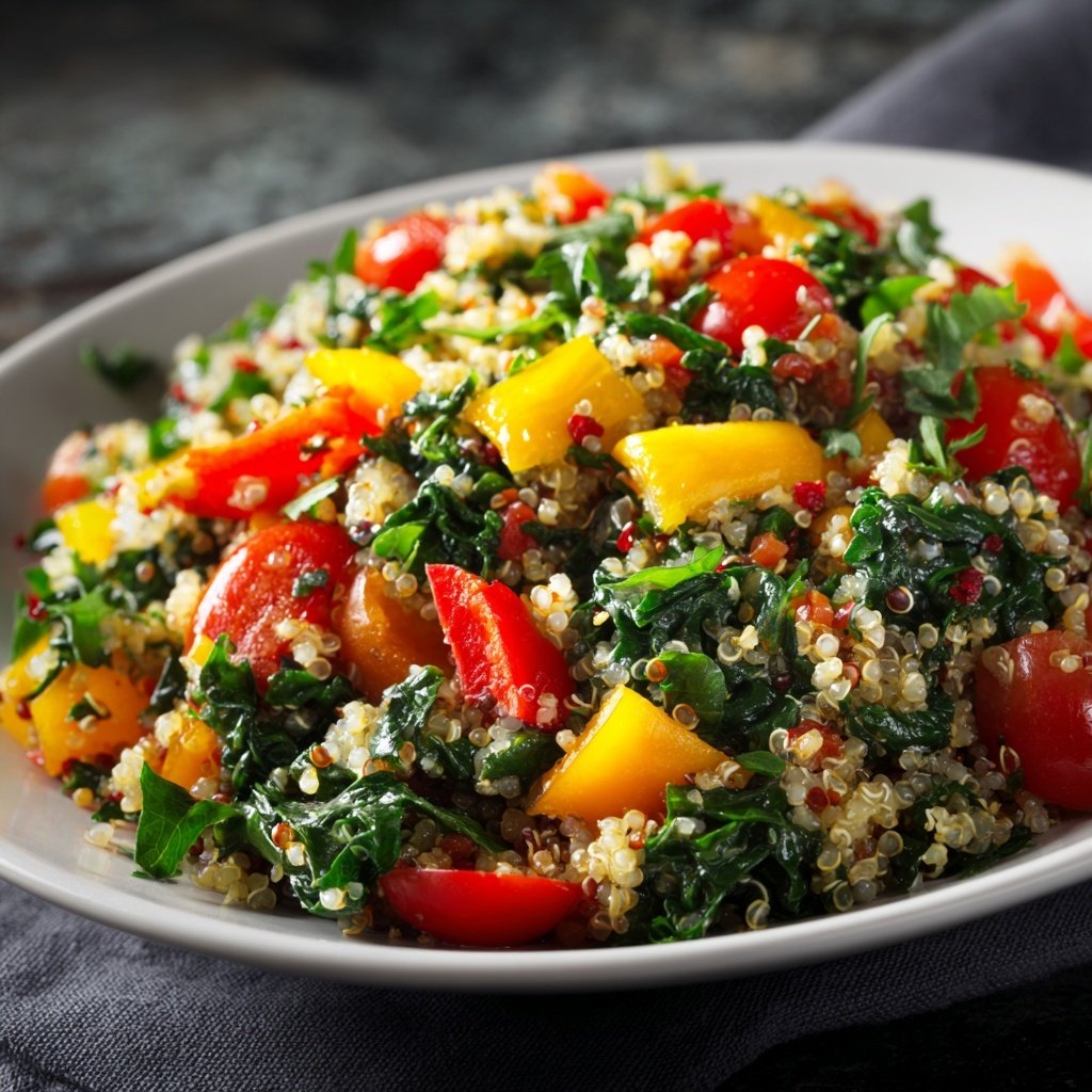 Kalorienarmes Abendessen Mit Quinoa Und Gemüse