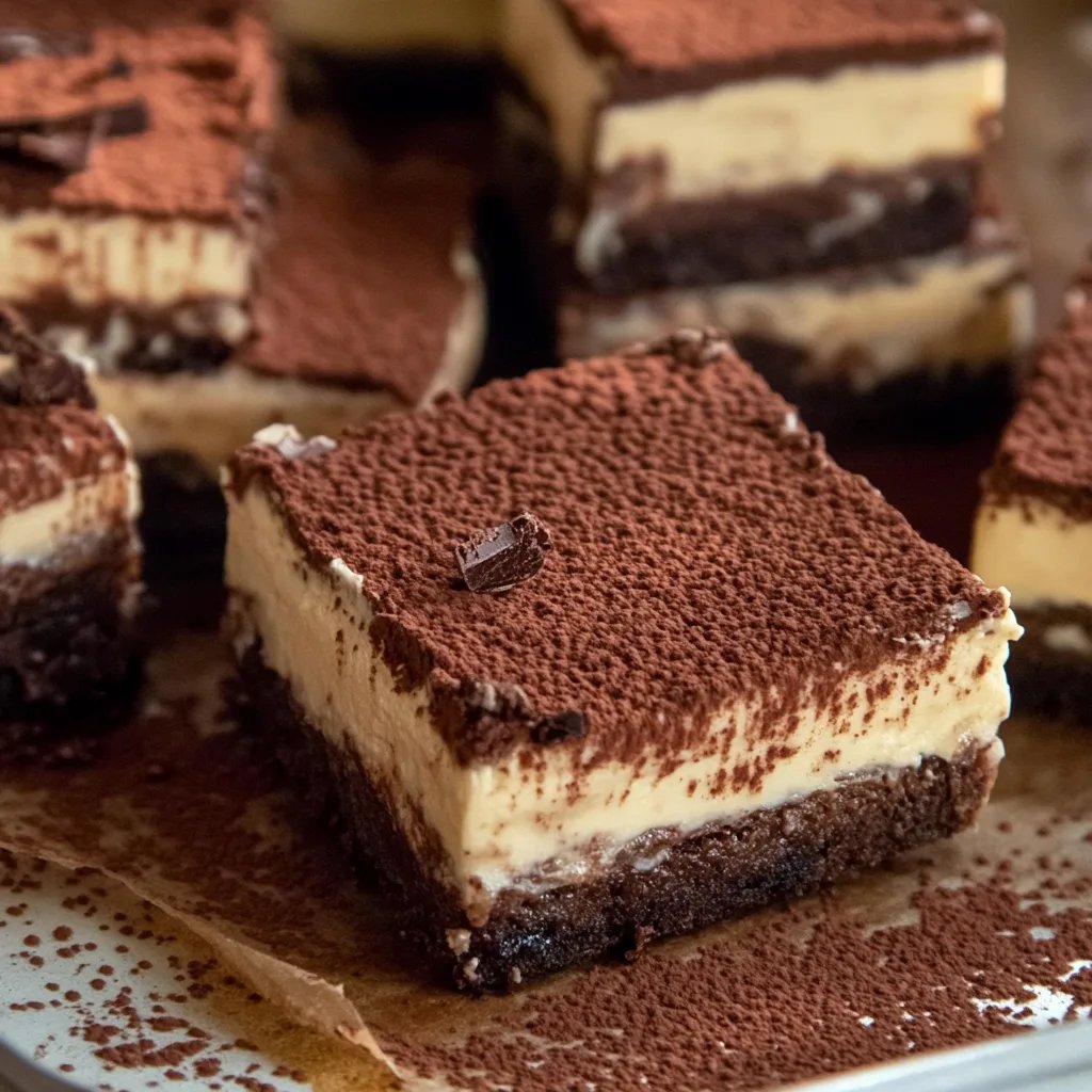 Einfache Tiramisu Brownies