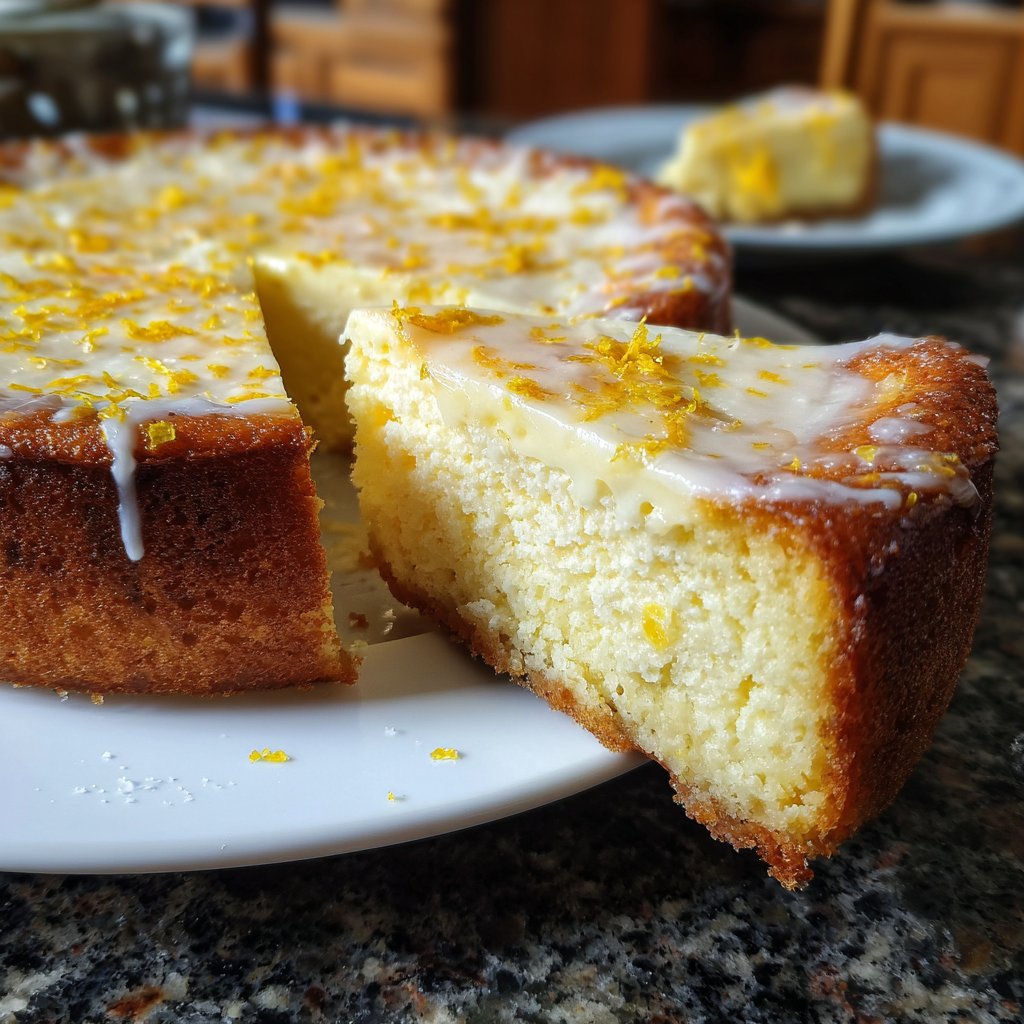 Käsekuchen mit Zitronenboden