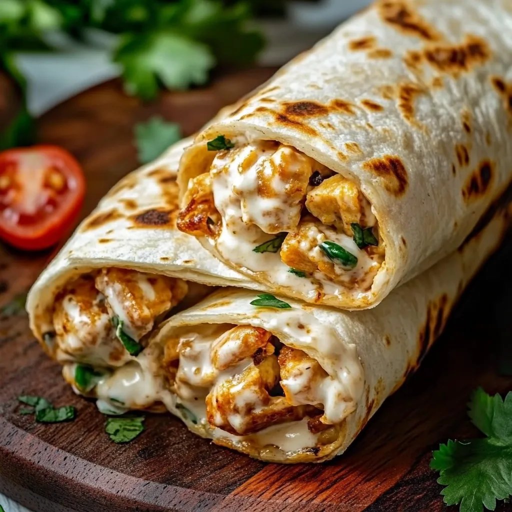 Cheesy Garlic Chicken Wraps – The Ultimate Flavor Explosion!