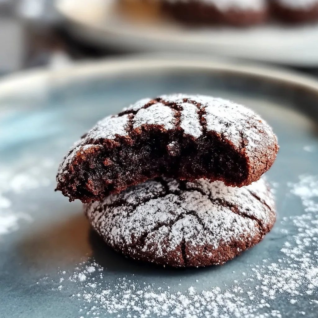 Best Chocolate Crinkle Cookies Dessert Recipe