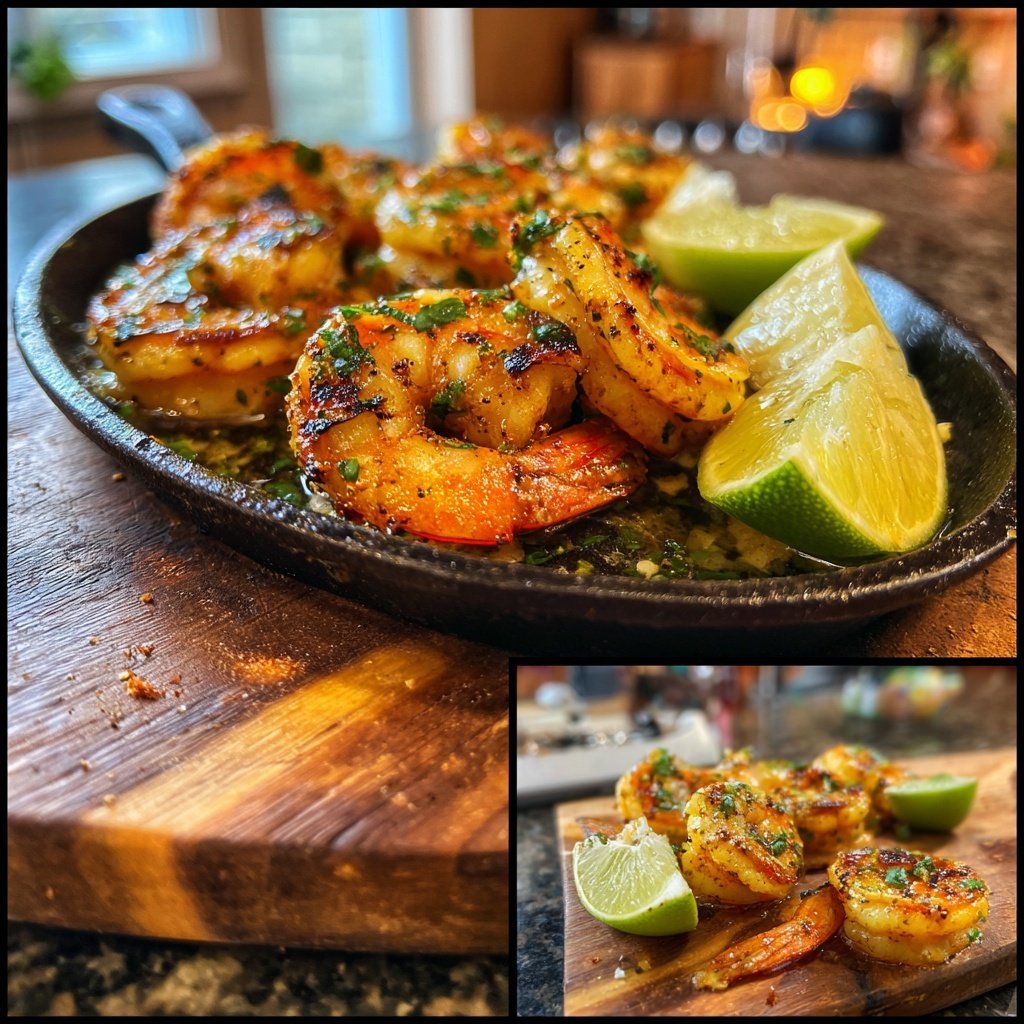 Gegrillte Garnelen Mit Limetten Marinade