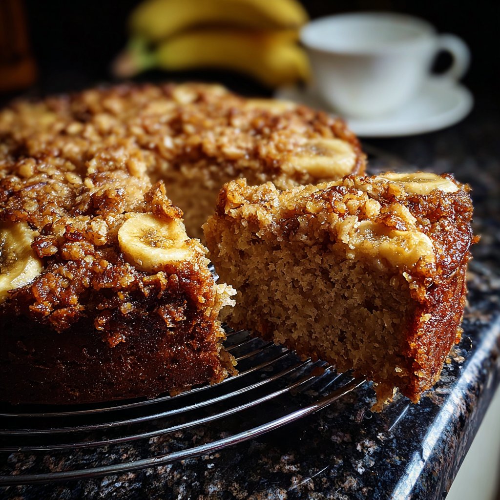 Bananenkuchen mit Nusskruste